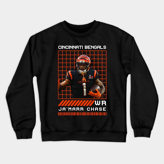 JA'AMAR CHASE - WR - CINCINNATI BENGALS Crewneck Sweatshirt by Mudahan Muncul 2022